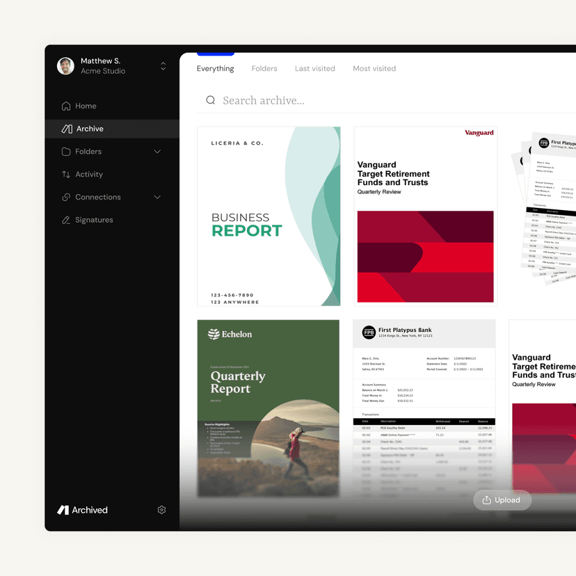 Archived Dashboard Preview