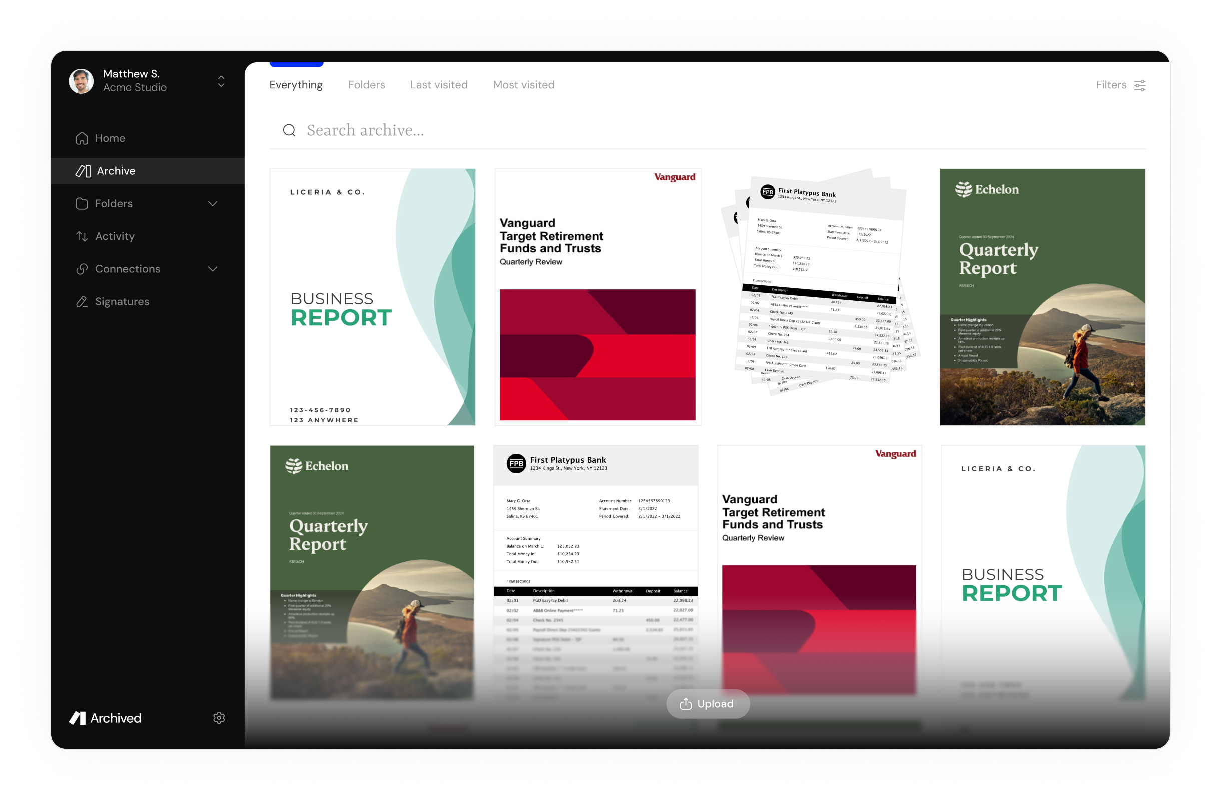 Archived Dashboard